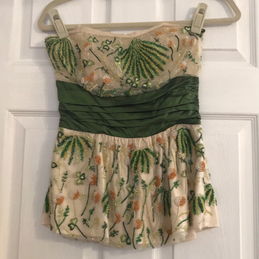 Tracy Reese strapless embellished top size 2